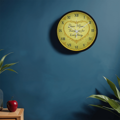 Thank you for Everything - Wood Frame 10" Clock