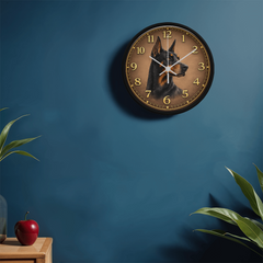 Elegant Doberman Pinscher - Wood Frame 10" Clock
