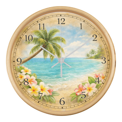 Tropical Charm - The Wood Frame 10" Clock
