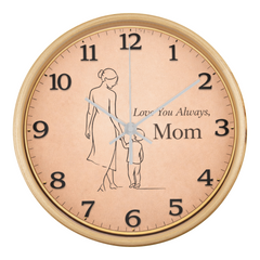 Love You Always, Mom - Wood Frame 10" Clock (From Son)