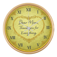 Thank you for Everything - Wood Frame 10" Clock