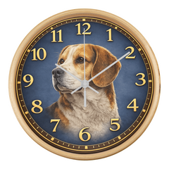 Loving Beagle - Wood Frame 10" Clock