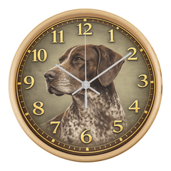 Timeless German Shorthaired Pointer - Wood Frame 10" Clock
