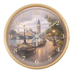 London Fog - Wood Frame 10" Clock