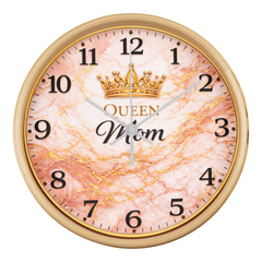 Queen Mom - Wood Frame 10" Clock (Pink Mable)