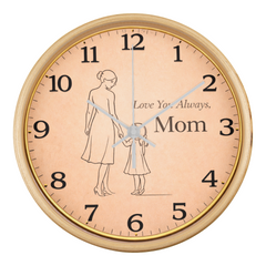 Love You Always, Mom - Wood Frame 10" Clock (From Daughter)