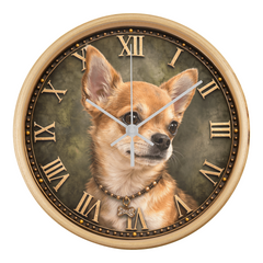 Sweet Chihuahua - Wood Frame 10" Clock