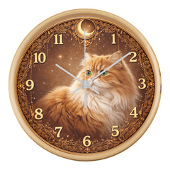 Golden Elegance Persian - Wood Frame 10" Clock