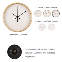 We Love You Mom - Wood Frame 10" Clock