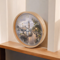 London Fog - Wood Frame 10" Clock