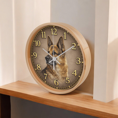 Loyal Guardian German Shepherd 10" Clock