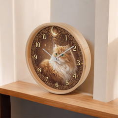 Golden Elegance Persian - Wood Frame 10" Clock