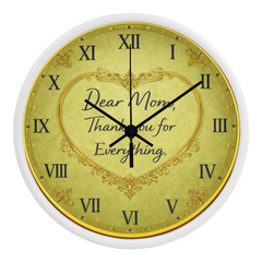 Thank you for Everything - Wood Frame 10" Clock