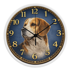 Loving Beagle - Wood Frame 10" Clock