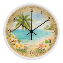 Tropical Charm - The Wood Frame 10" Clock