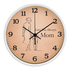 Love You Always, Mom - Wood Frame 10" Clock (From Son)