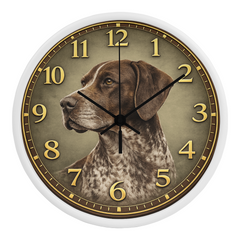 Timeless German Shorthaired Pointer - Wood Frame 10" Clock