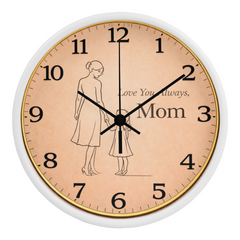 Love You Always, Mom - Wood Frame 10" Clock (From Daughter)
