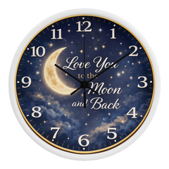 Love You To The Moon and Back - Wood Frame 10" Clock
