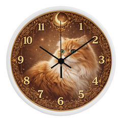 Golden Elegance Persian - Wood Frame 10" Clock