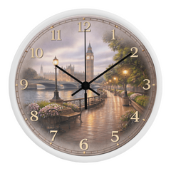 London Fog - Wood Frame 10" Clock