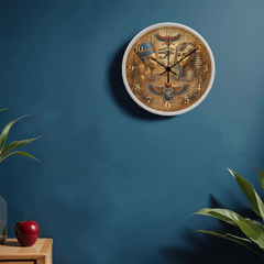 Timeless Pharaohs Egyptian Art - Wood Frame 10" Clock