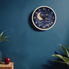 Love You To The Moon and Back - Wood Frame 10" Clock