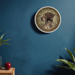Timeless German Shorthaired Pointer - Wood Frame 10" Clock