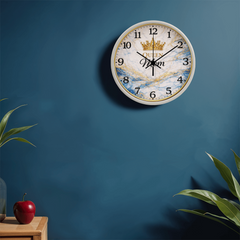 Queen Mom - Wood Frame 10" Clock (Blue Marble)