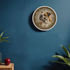 Noble English Bulldog - Wood Frame 10" Clock