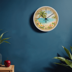 Tropical Charm - The Wood Frame 10" Clock