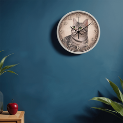 Silver Tabby Elegance – American Shorthair Cat Decorative Clock
