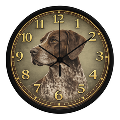 Timeless German Shorthaired Pointer - Wood Frame 10" Clock