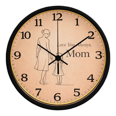 Love You Always, Mom - Wood Frame 10" Clock (From Daughter)