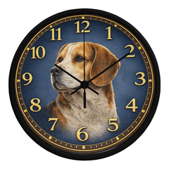 Loving Beagle - Wood Frame 10" Clock