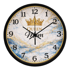 Queen Mom - Wood Frame 10" Clock (Blue Marble)