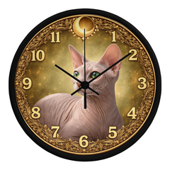 Timeless Royal Sphynx - Wood Frame 10" Clock