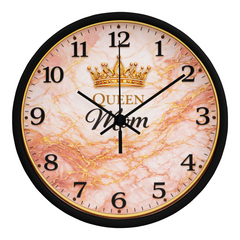 Queen Mom - Wood Frame 10" Clock (Pink Mable)