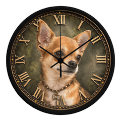 Sweet Chihuahua - Wood Frame 10" Clock