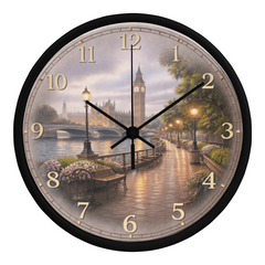 London Fog - Wood Frame 10" Clock
