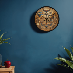 Timeless Pharaohs Egyptian Art - Wood Frame 10" Clock