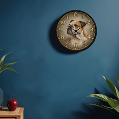 Noble English Bulldog - Wood Frame 10" Clock