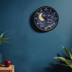 Love You To The Moon and Back - Wood Frame 10" Clock