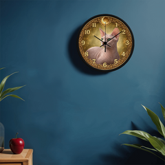 Timeless Royal Sphynx - Wood Frame 10" Clock