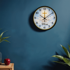 God Blessed me With You, Mom - Wood Frame 10" Clock