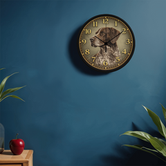 Timeless German Shorthaired Pointer - Wood Frame 10" Clock