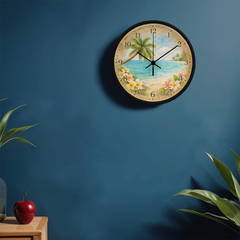 Tropical Charm - The Wood Frame 10" Clock