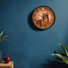 Regal Red Abyssinian - Wood Frame 10" Clock