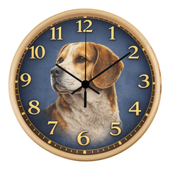 Loving Beagle - Wood Frame 10" Clock