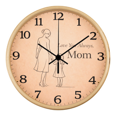 Love You Always, Mom - Wood Frame 10" Clock (From Daughter)